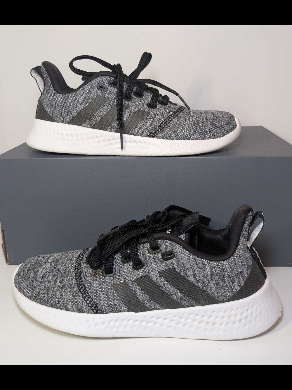 Adidas Women's Puremotion Cloudfoam Running Shoes Grey Black Size 6 - GUC